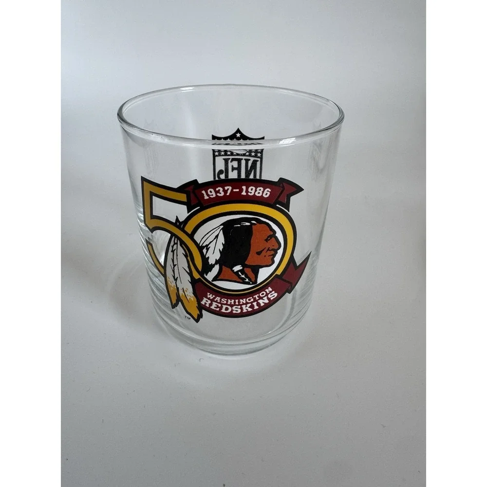 1937 - 1986 Washington Redskins 50 Year Anniversary 12 Oz. Drinking Glass